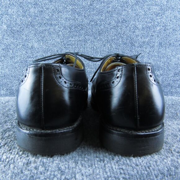 Allen Edmonds Brogue Toe Cap Men Derby Oxfords Size 10.5 Narrow Black Leather - Picture 5 of 10